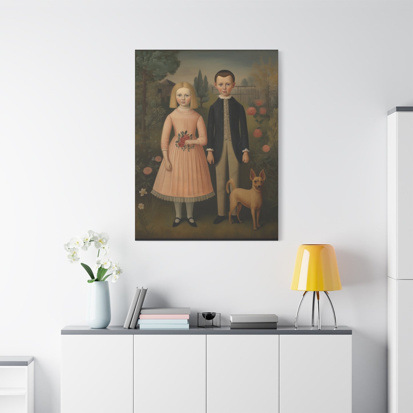 Whimsical Vintage Art Print - Matte Stretched Canvas Wall Decor