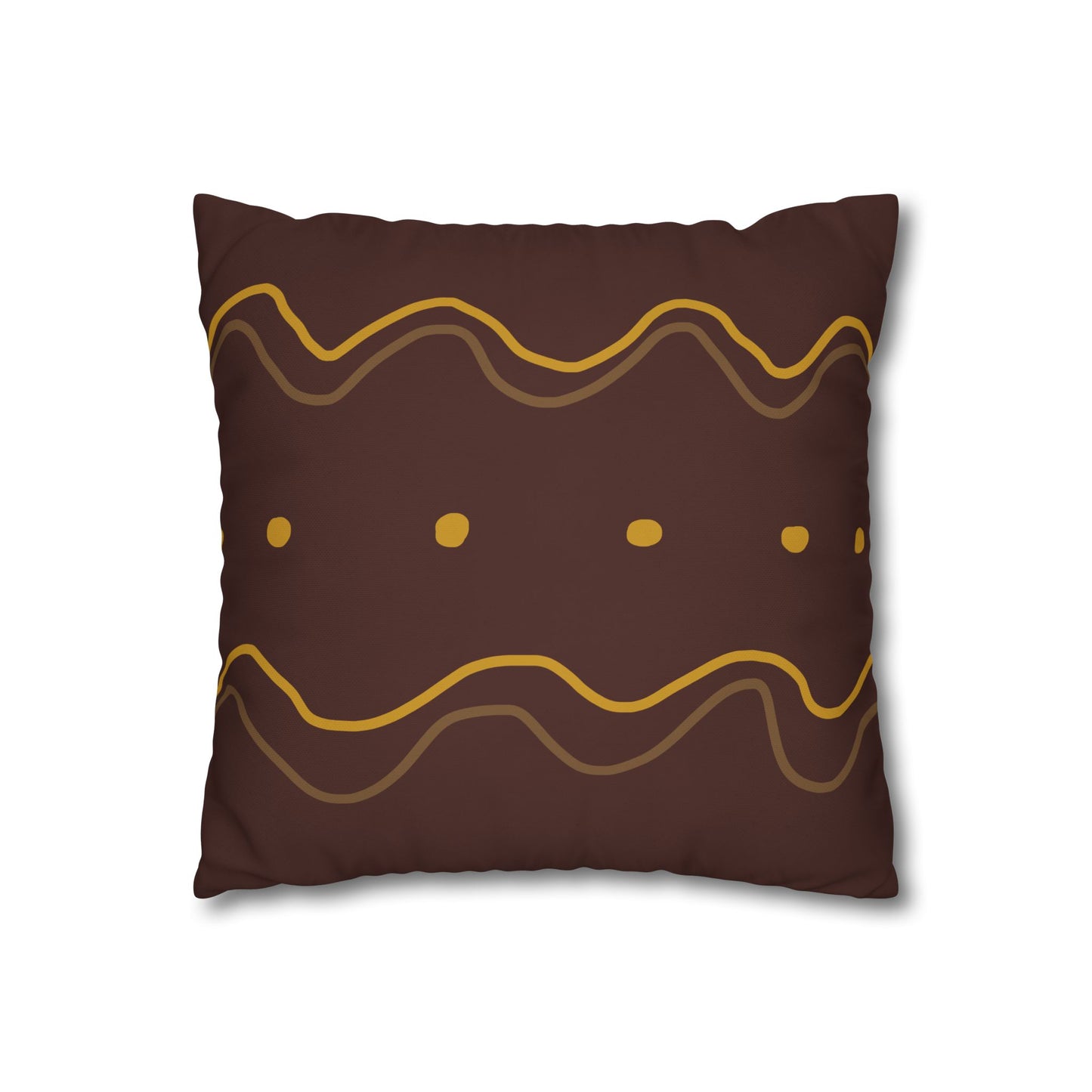 Redware Squiggles Square Poly Canvas Pillowcase