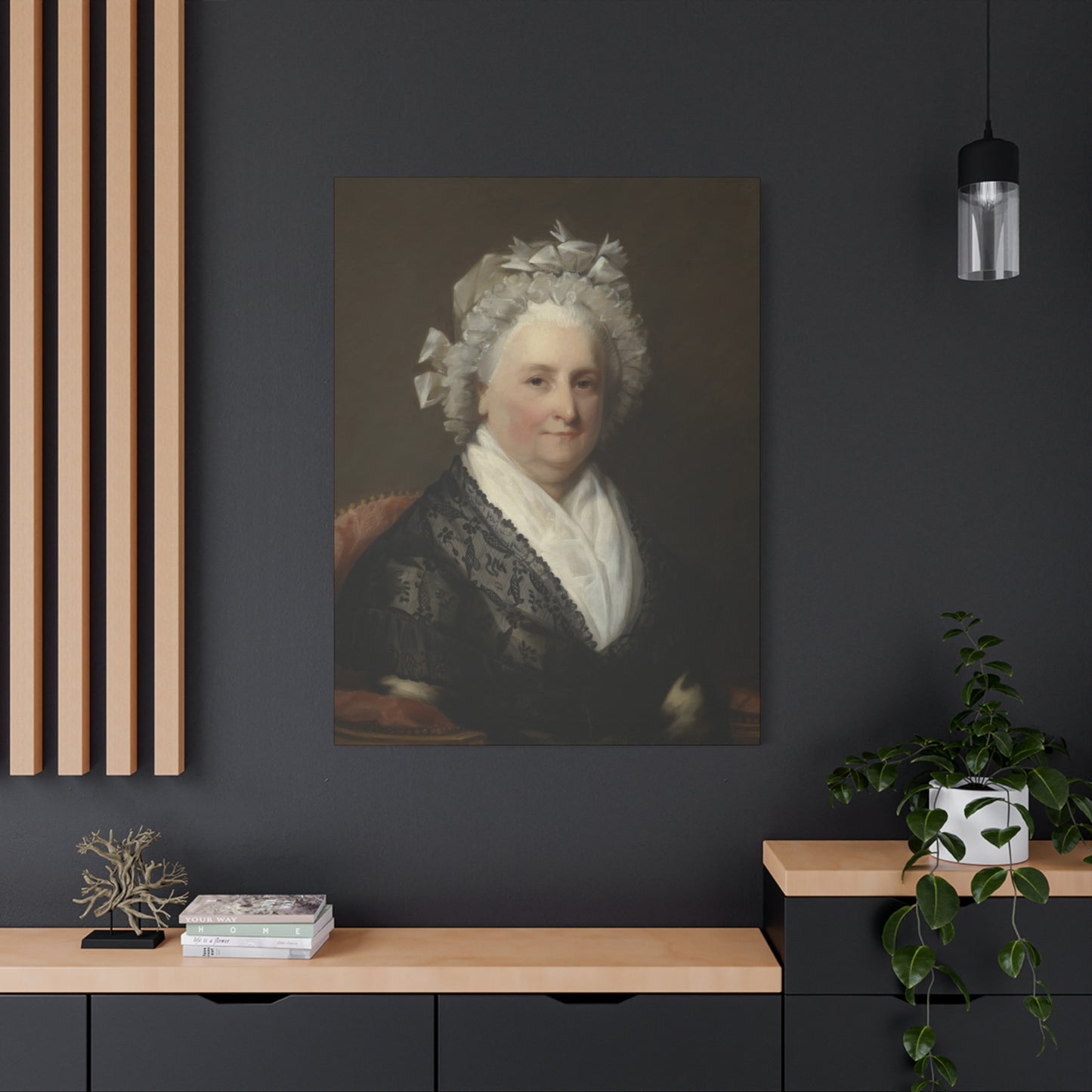 Martha Washington by Gilbert Stuart Classic Portrait Canvas Print - Elegant Home Décor Artwork