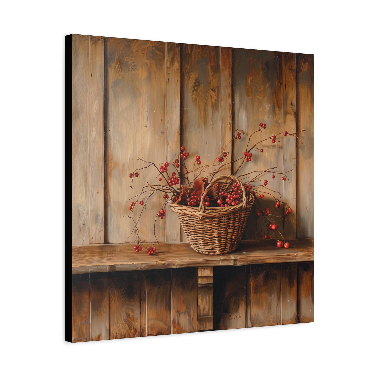 Basket of Bittersweet Matte Canvas, Stretched, 1.25"