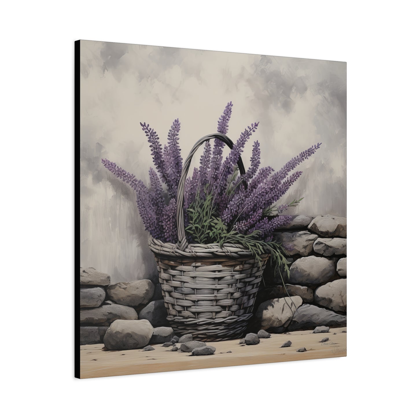 Lavender Stones Matte Canvas, Stretched, 1.25"