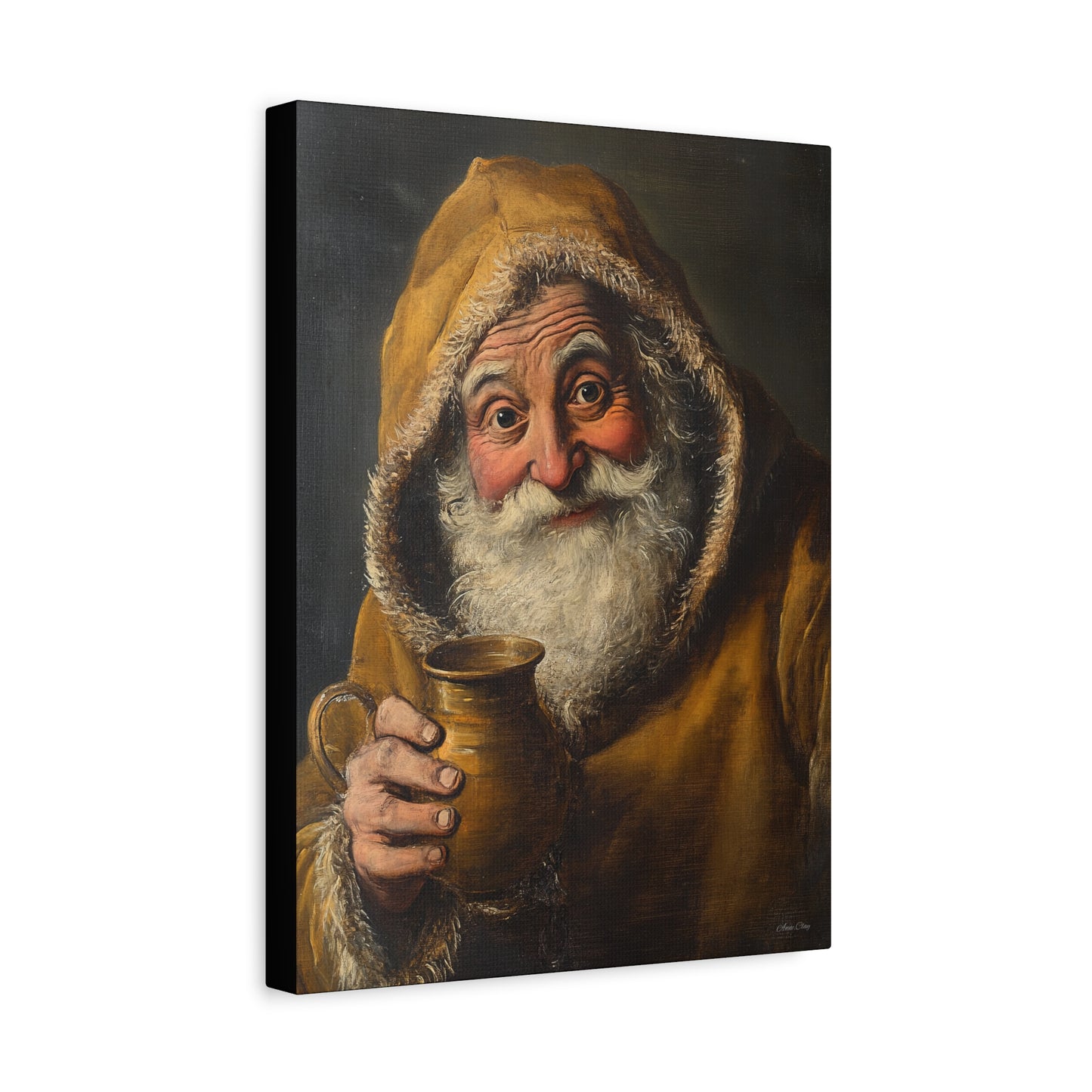 Tavern Santa Matte Canvas, Stretched, 1.25"