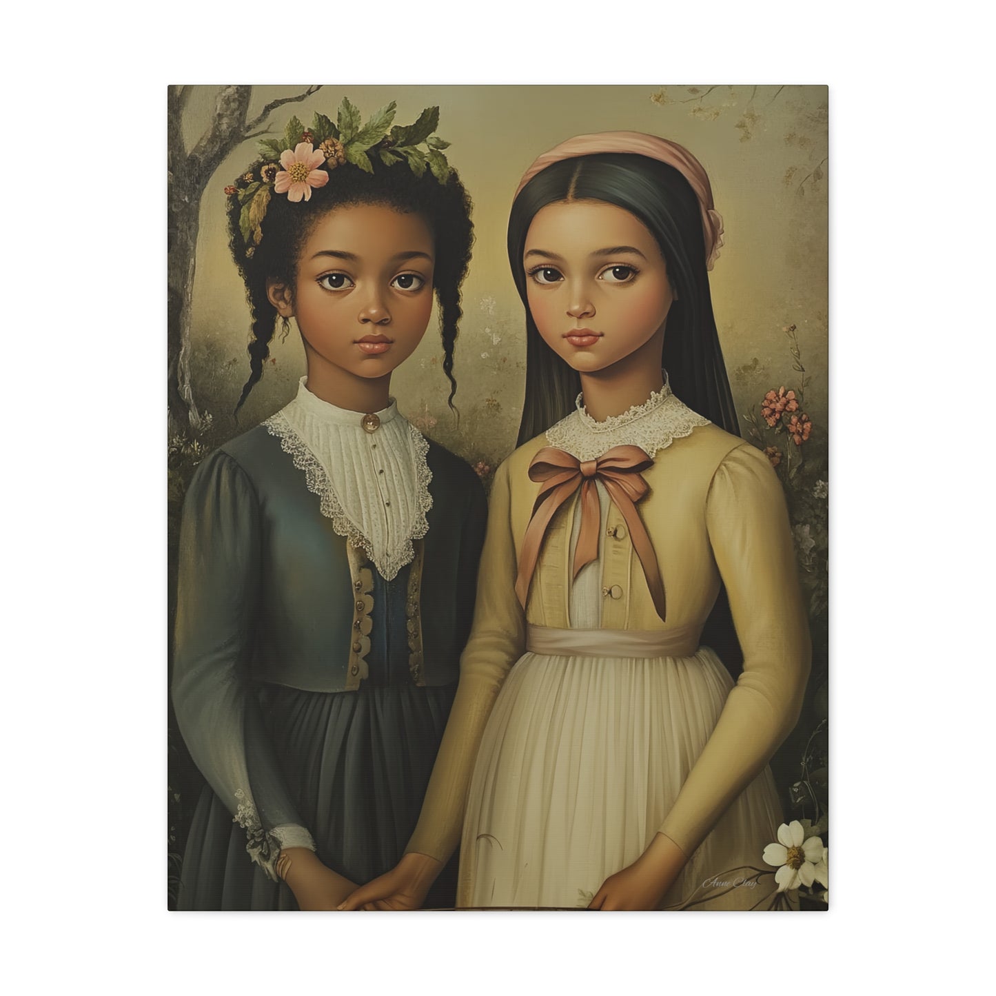 Stretched Matte Canvas Art Print - Diverse Sisterhood Portrait, Wall Decor, Gift for Home, Art Lovers, Gallery Wall