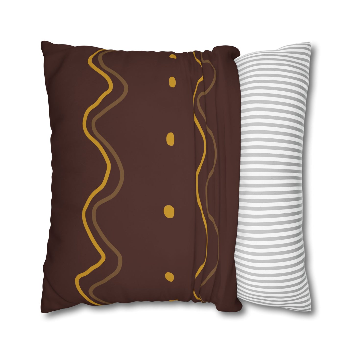 Redware Squiggles Square Poly Canvas Pillowcase