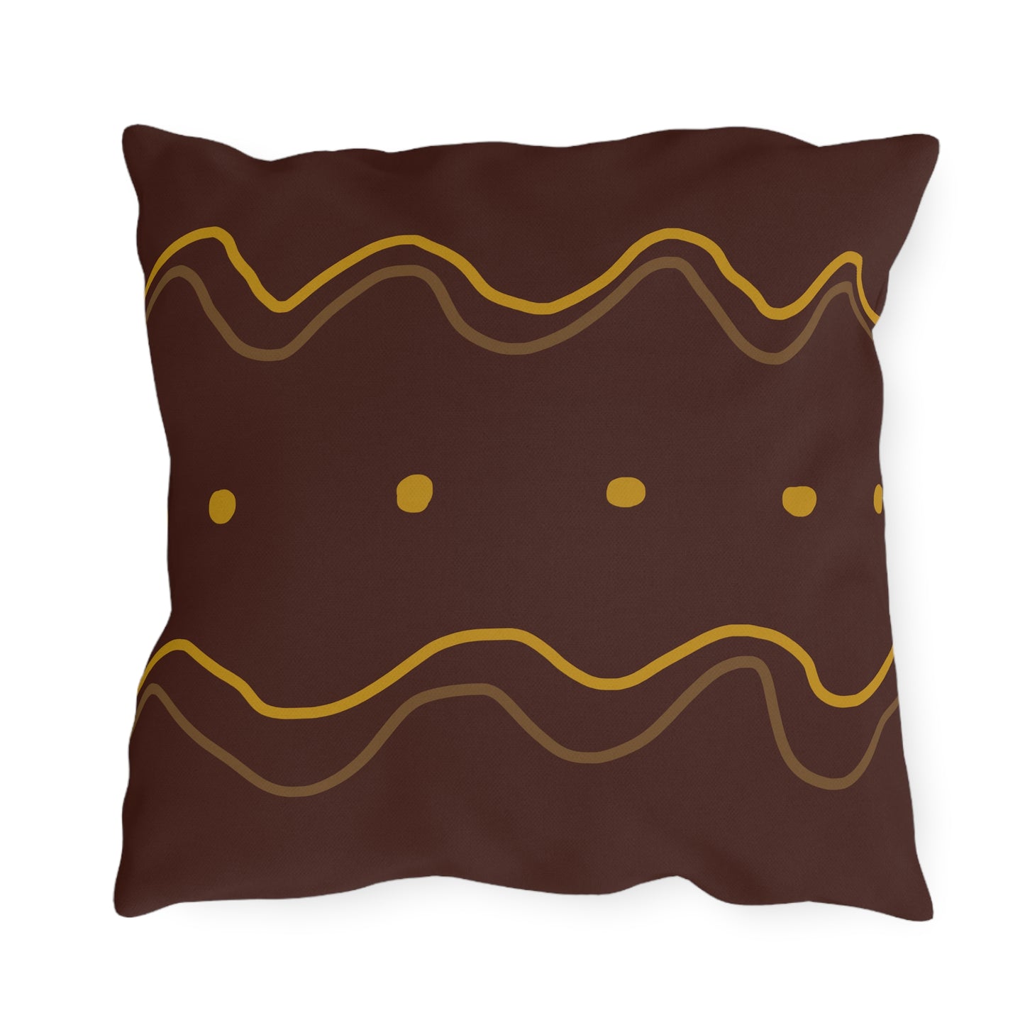 Primitive Redware Squiggles Outdoor Pillows