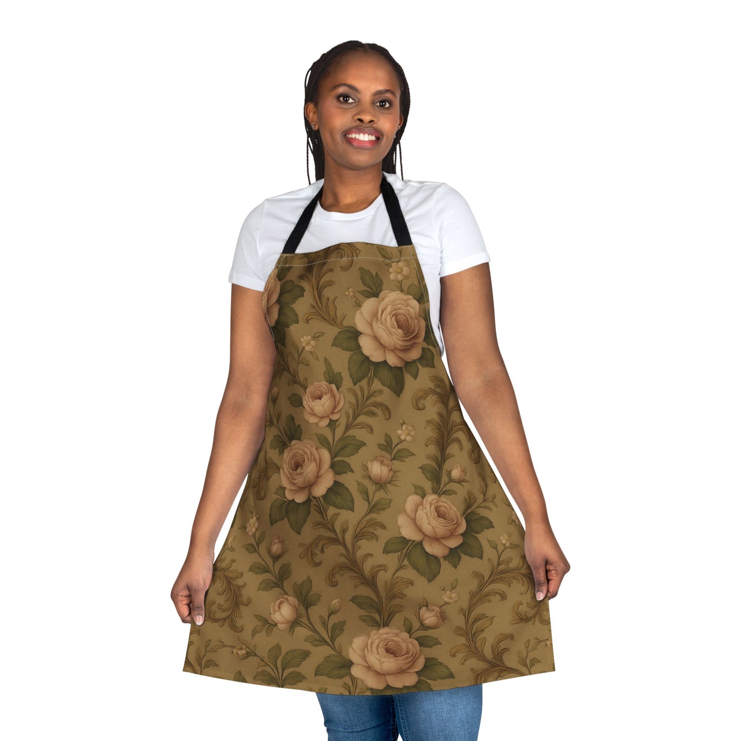 Floral Kitchen Apron, Vintage Rose Design, Cooking Gift, Chef Apron, Gardening Apron, Mother's Day Gift, Home Baking