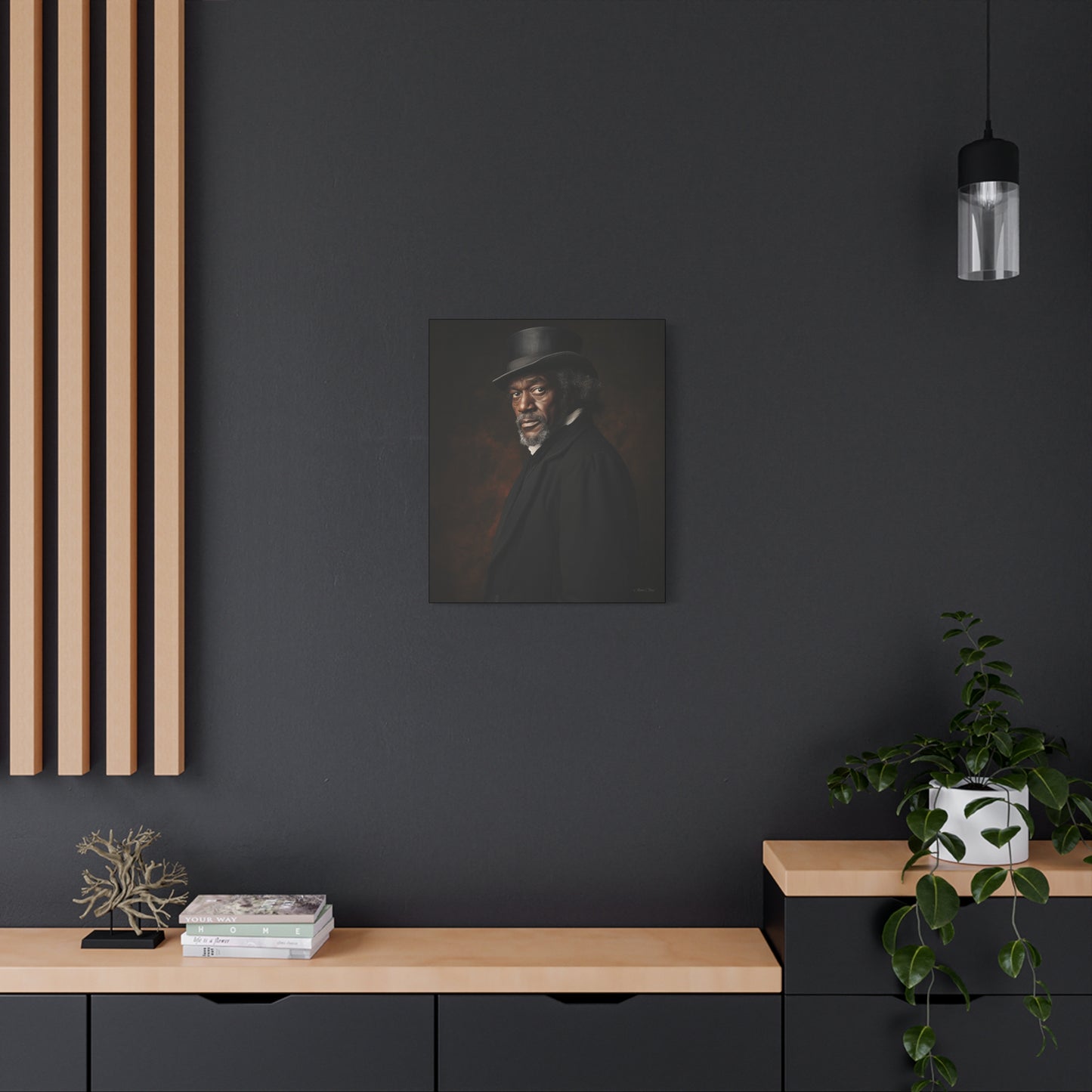 Frederick Elegant Stretched Canvas Art - Iconic Portrait on Matte Finish