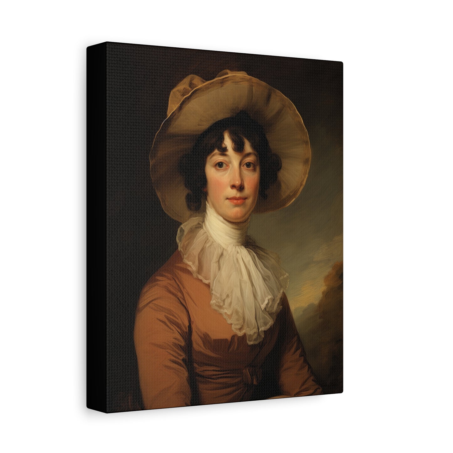 Miss Jane Early American Portrait Classic Portrait Matte Canvas Wall Art - Elegant Home Decor