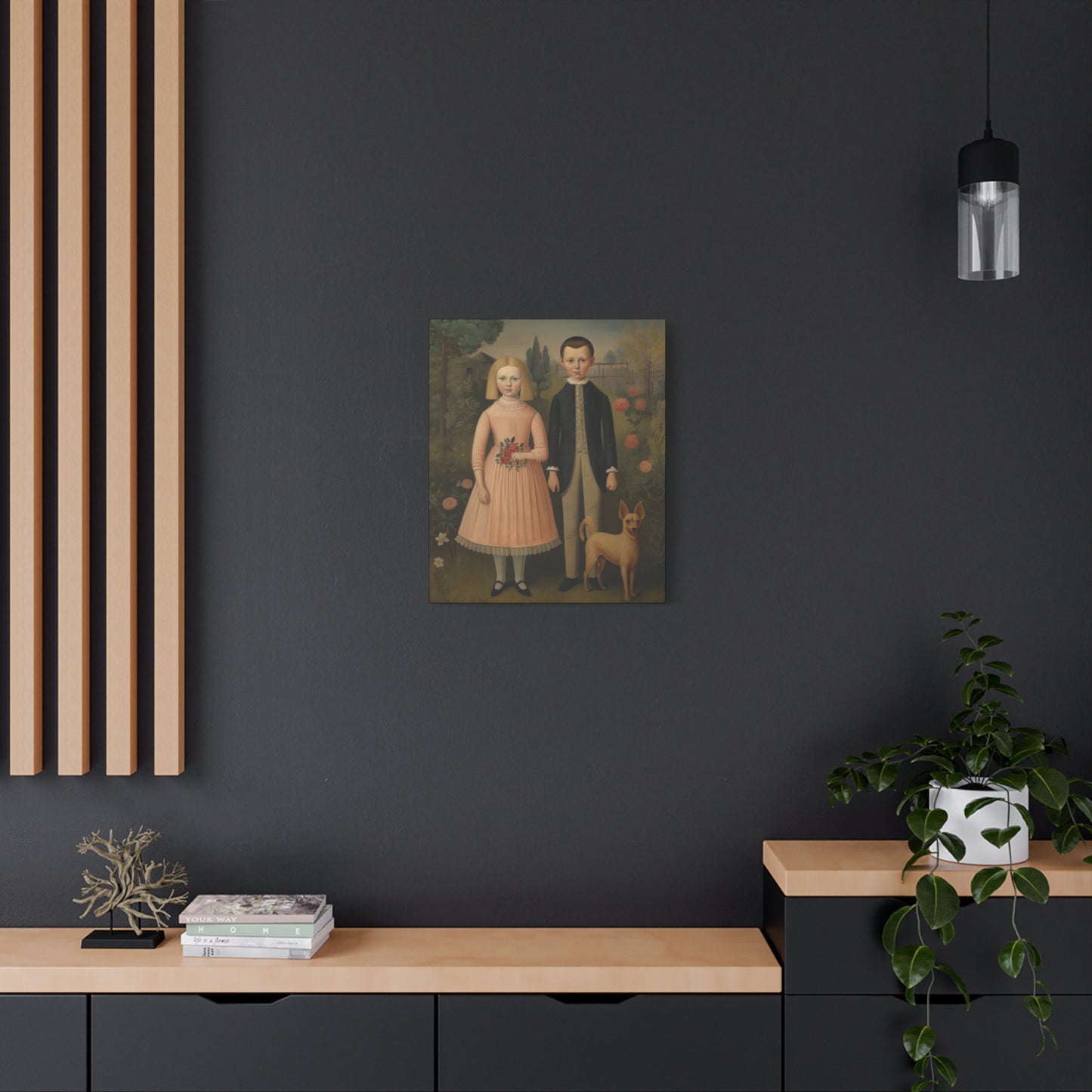 Whimsical Vintage Art Print - Matte Stretched Canvas Wall Decor