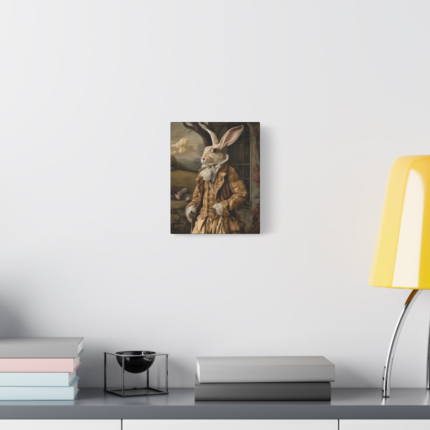 Sir William Rabbit: Whimsical Rabbit Canvas Art - Vintage Style Wall Decor