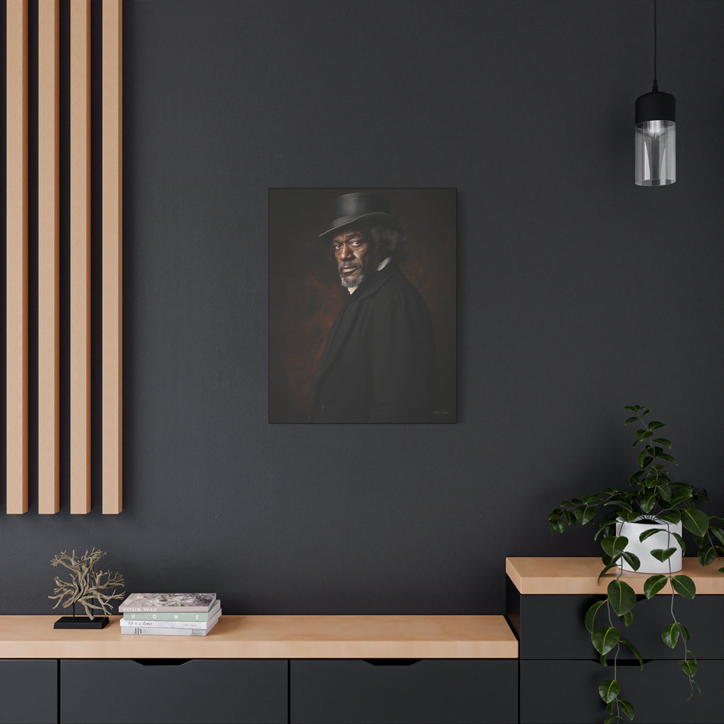 Frederick Elegant Stretched Canvas Art - Iconic Portrait on Matte Finish
