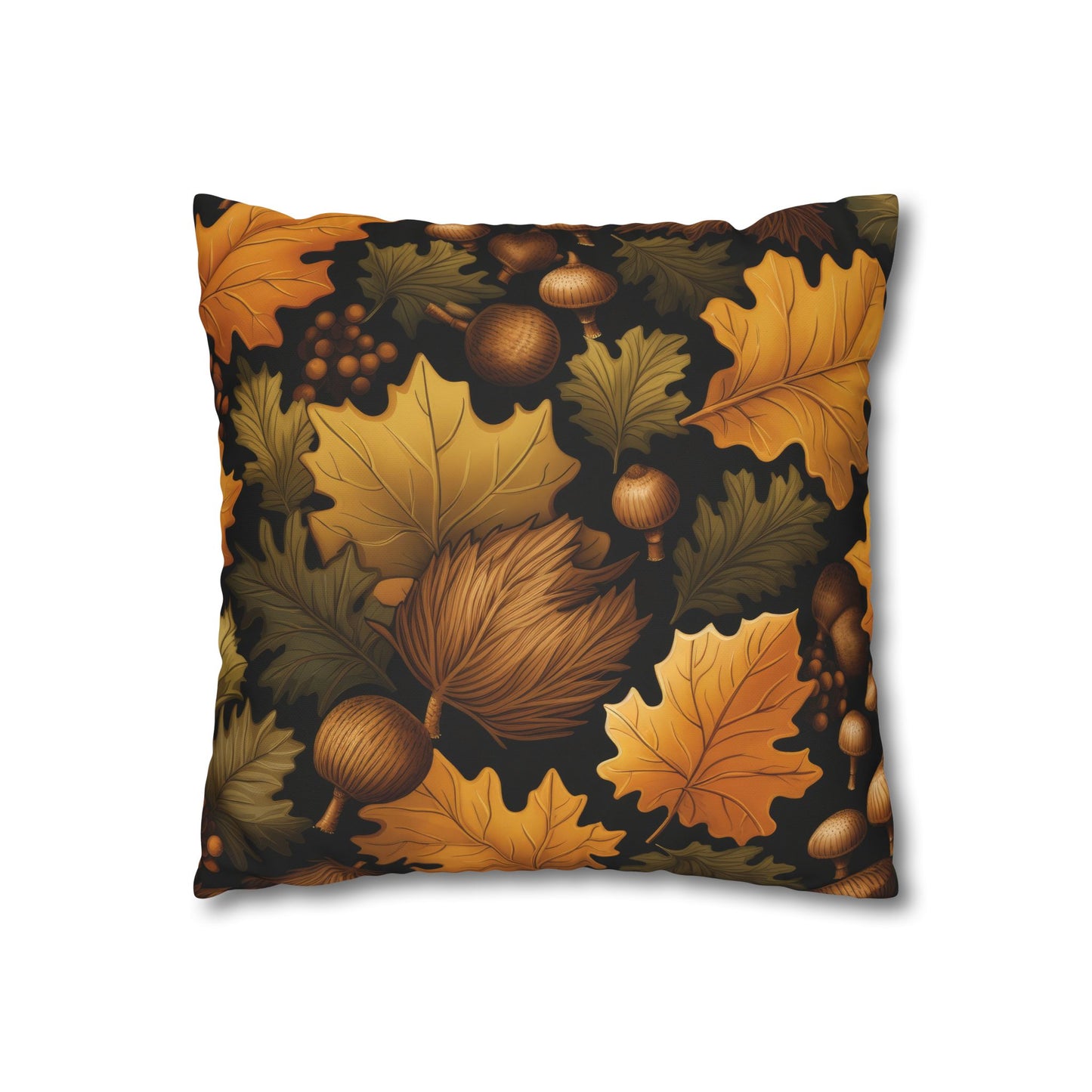 Fall Foliage Square Poly Canvas Pillowcase