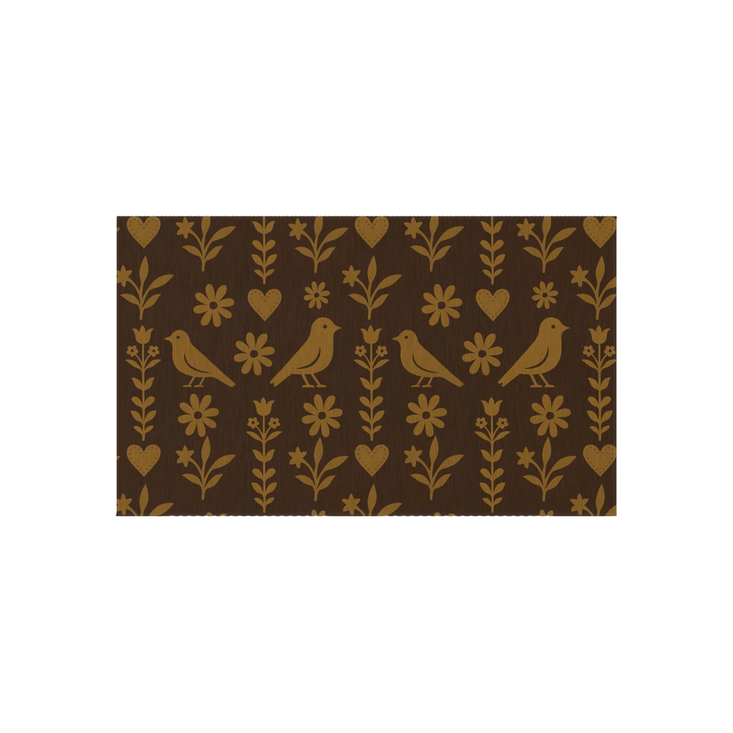 Charming Outdoor Rug for Patios, Gardens, Camping, Bohemian Decor, Bird Pattern, Seasonal Decorating