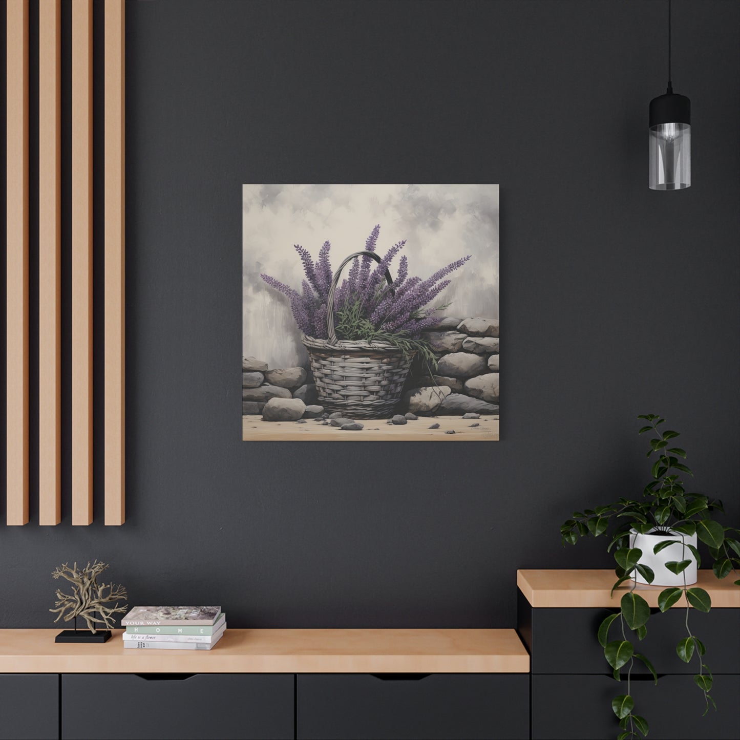 Lavender Stones Matte Canvas, Stretched, 1.25"