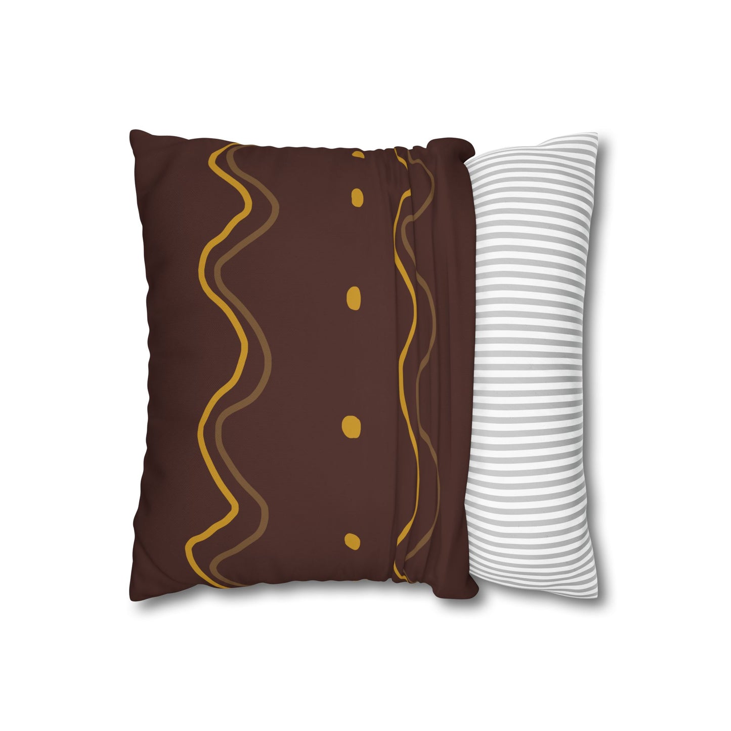 Redware Squiggles Square Poly Canvas Pillowcase