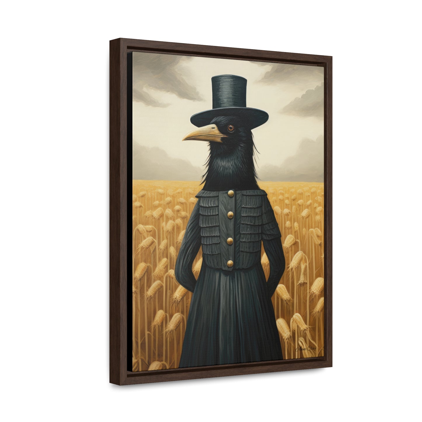 Framed Proper Crow Gallery Canvas Wraps, Vertical Frame
