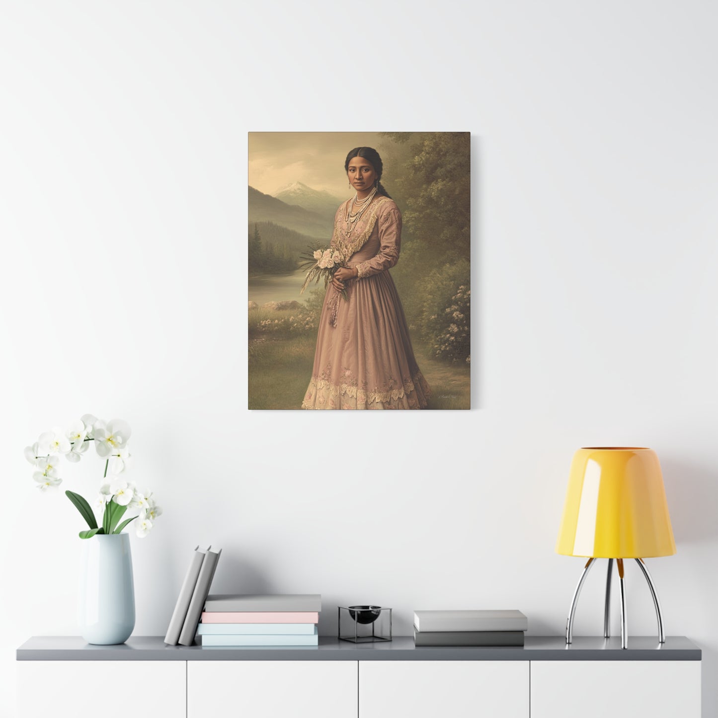 Artistic Stretched Canvas Print: Vintage Portrait, Home Decor, Wall Art, Gift for Art Lovers, Boho Decoration, Unique Gift