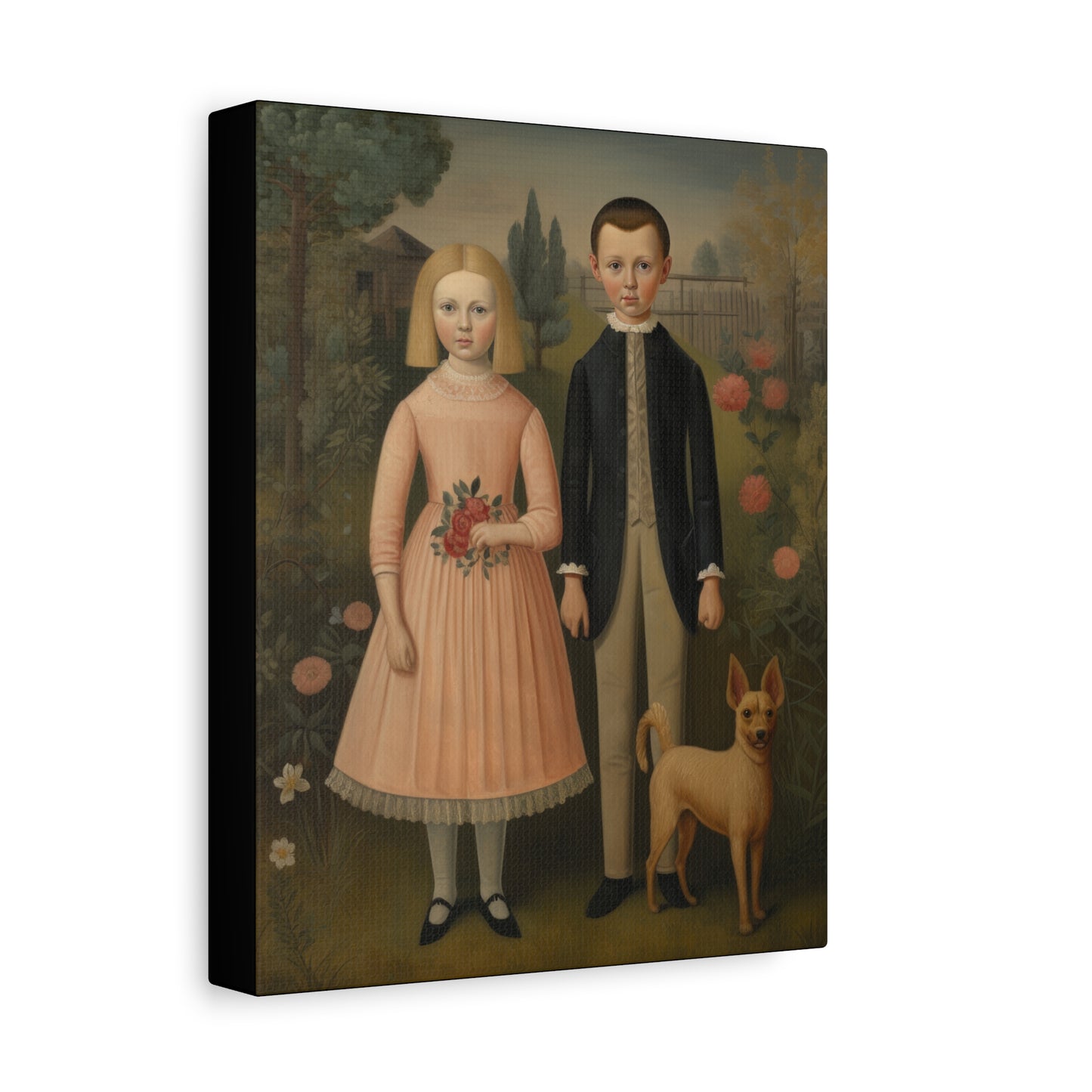 Whimsical Vintage Art Print - Matte Stretched Canvas Wall Decor