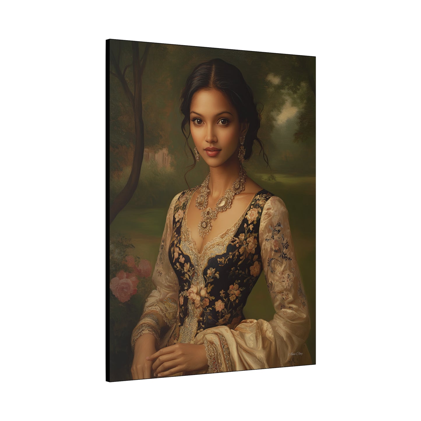 Elegant Floral Canvas Art Print, Wall Décor, Home Decoration, Gift for Her, Feminine Artwork, Vintage Inspired