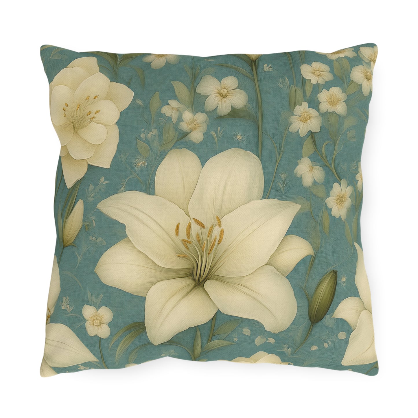 Serene Floral Outdoor Pillows - Garden Decor, Patio Cushion, Spring Vibes, Home Accents, Nature Inspired