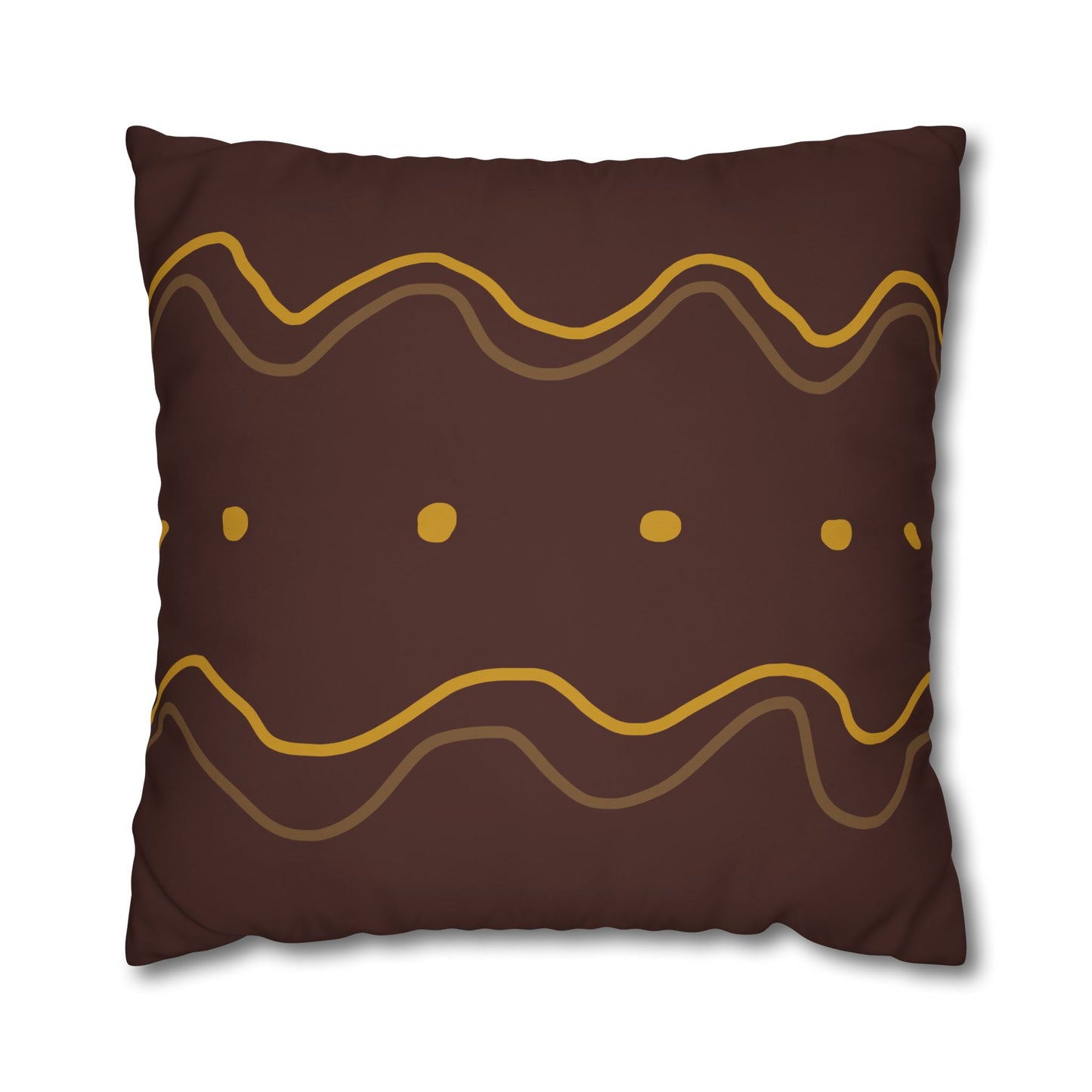 Redware Squiggles Square Poly Canvas Pillowcase
