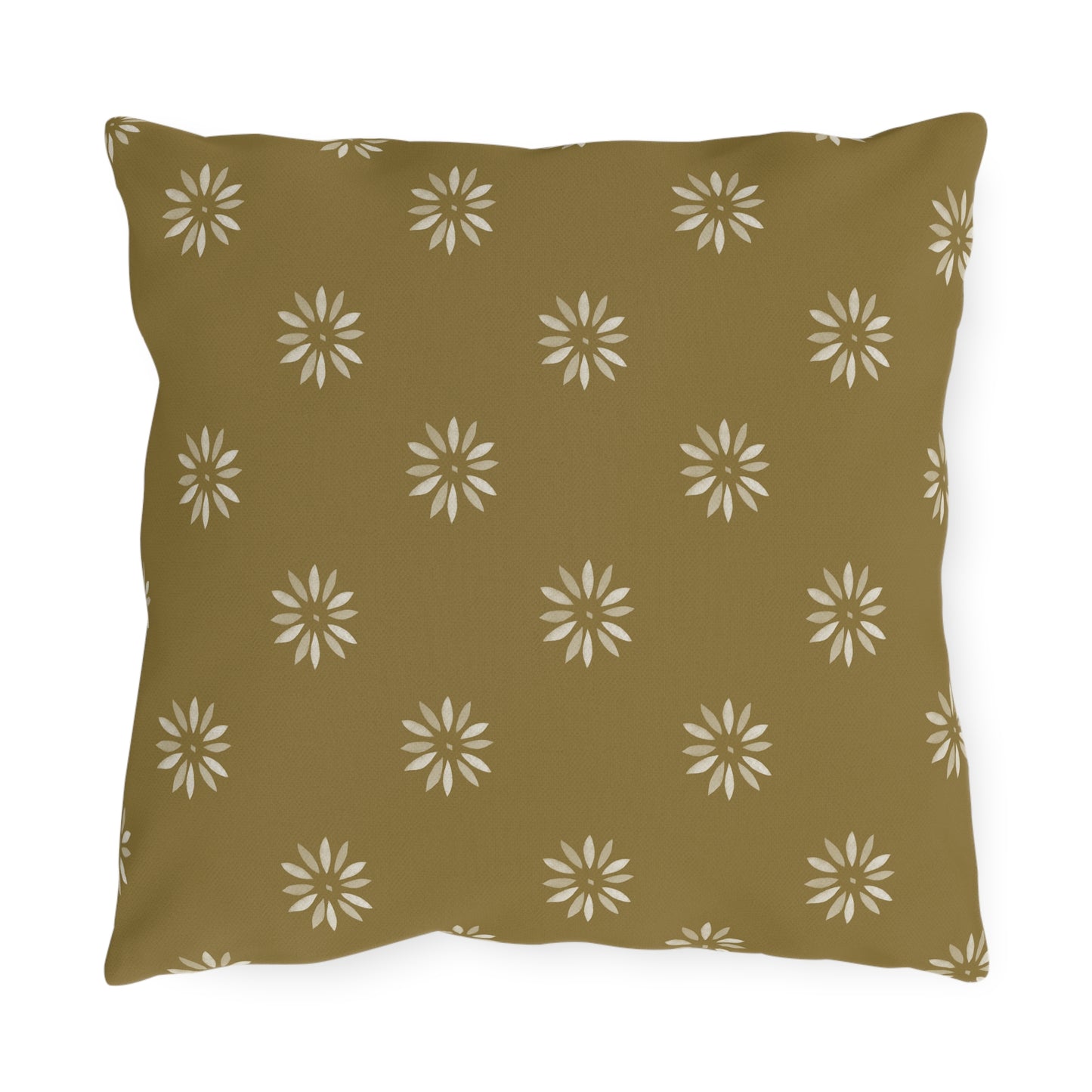 Boho Floral Outdoor Pillows - Soft Green Cushion for Patio Decor