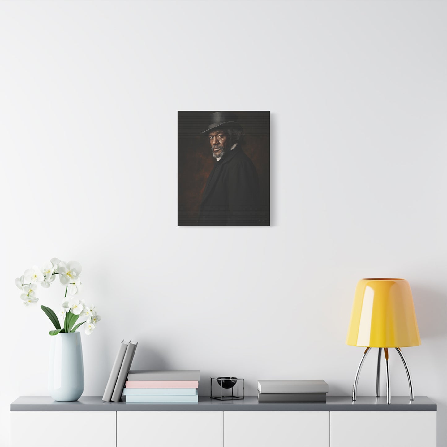 Frederick Elegant Stretched Canvas Art - Iconic Portrait on Matte Finish