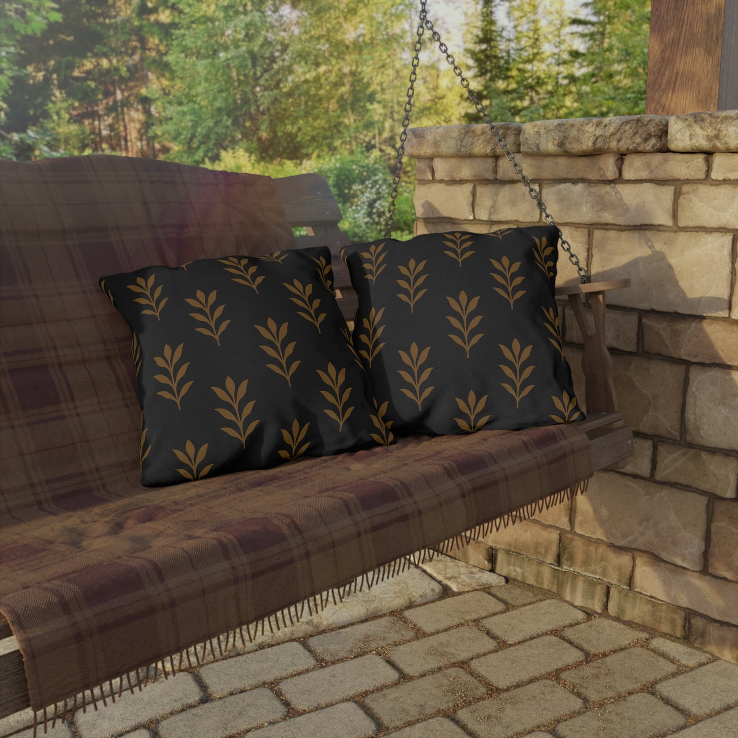 Elegant Outdoor Pillows, Garden Decor, Boho Cushions, Patio Accessories, Nature Inspired, Home & Outdoor