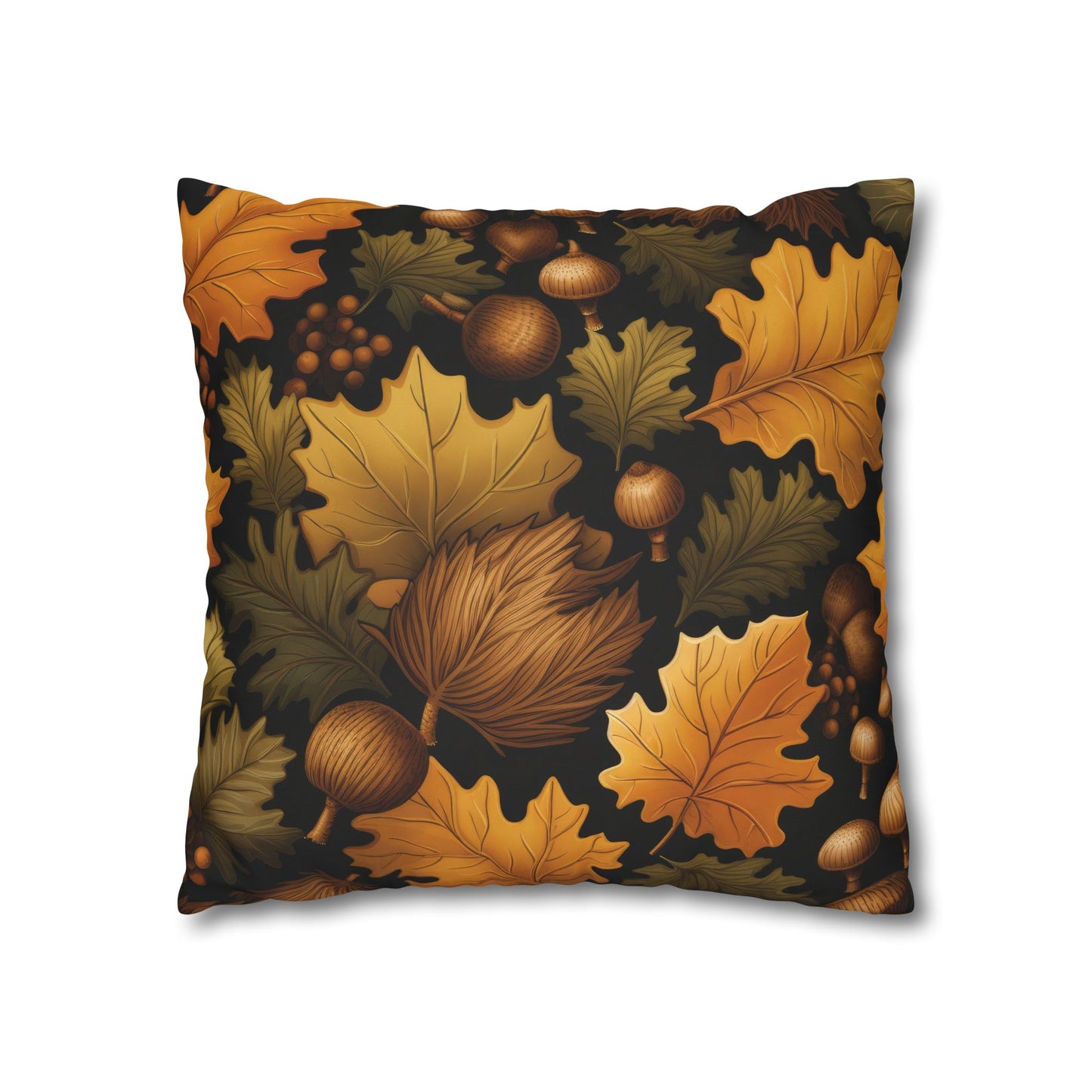 Fall Foliage Square Poly Canvas Pillowcase