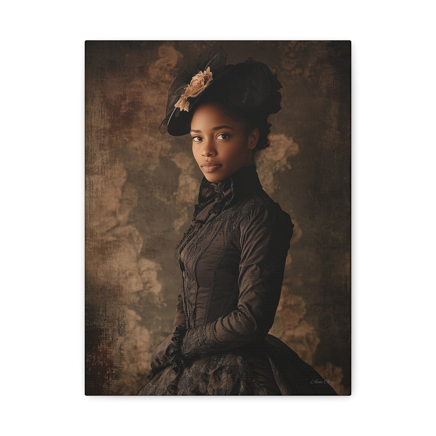 Virtue Elegant Vintage Canvas Art Print - Timeless Portrait Decor