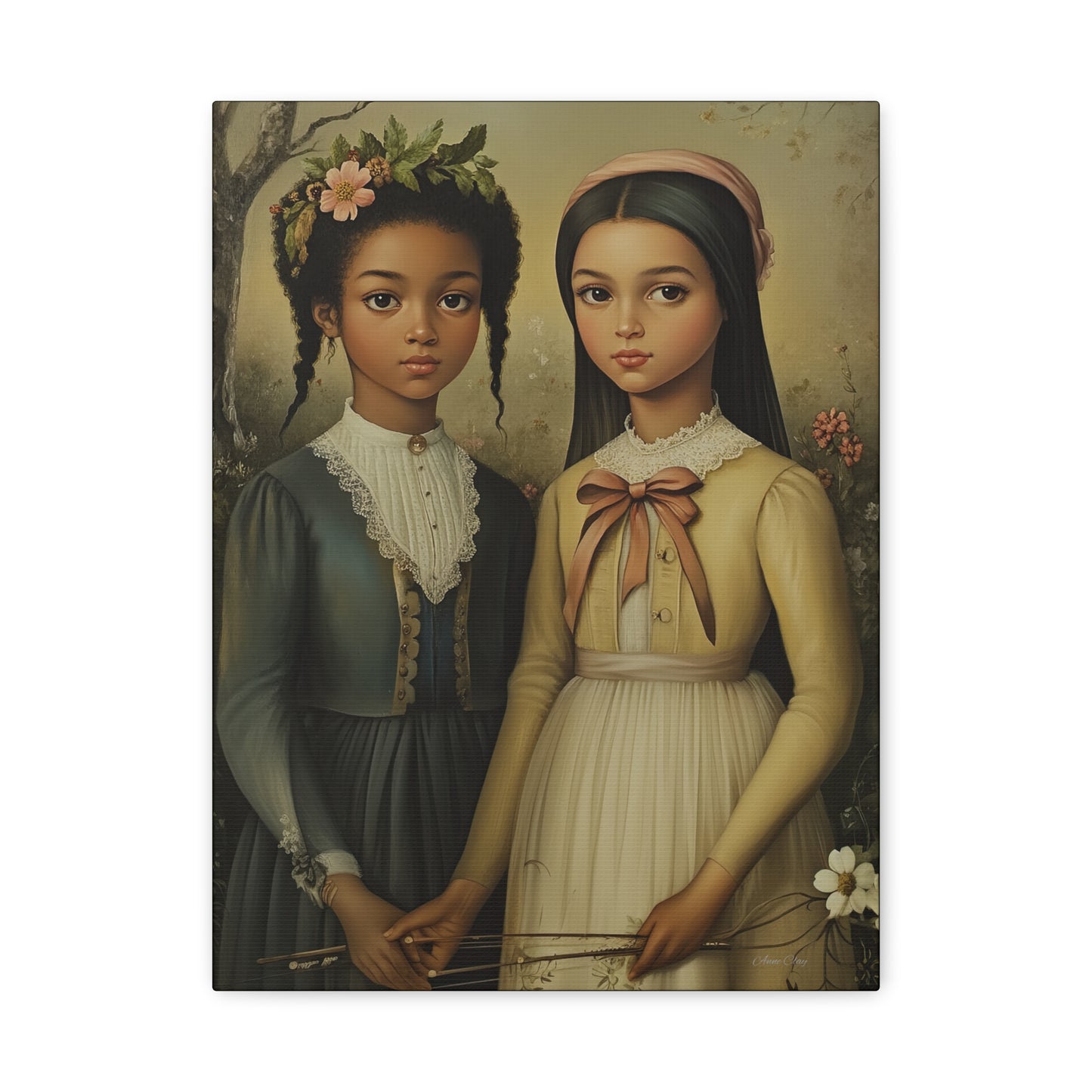 Stretched Matte Canvas Art Print - Diverse Sisterhood Portrait, Wall Decor, Gift for Home, Art Lovers, Gallery Wall