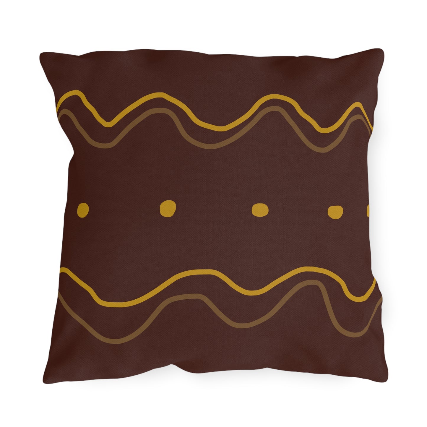 Primitive Redware Squiggles Outdoor Pillows