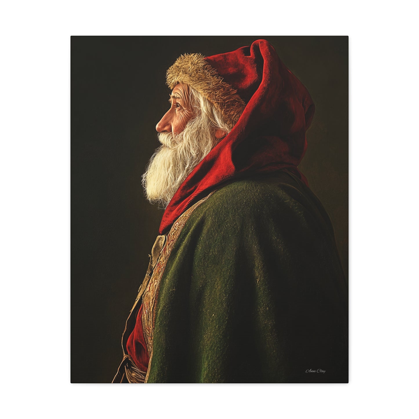 Spiritual Santa Matte Canvas, Stretched, 1.25"