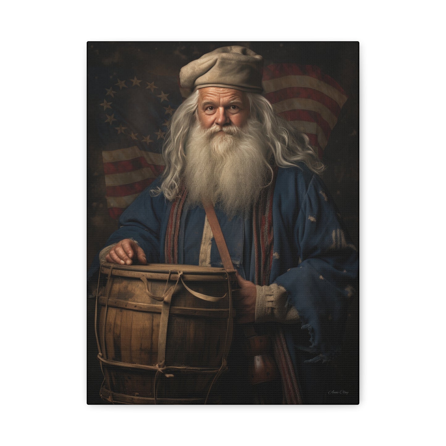 Americana Santa Matte Canvas, Stretched, 1.25"