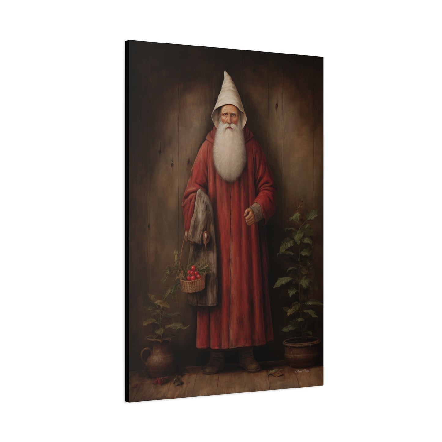 Botanical Santa Matte Canvas, Stretched, 1.25"