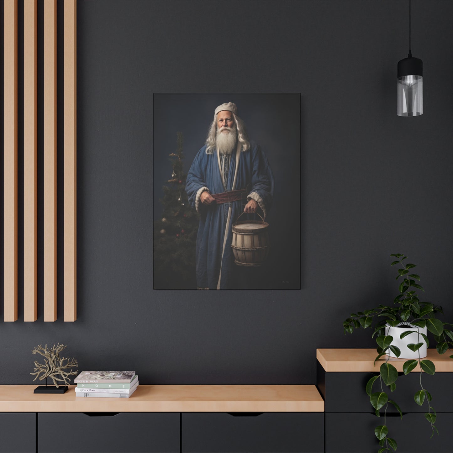 Colonial Everyday Santa Matte Canvas, Stretched, 1.25"