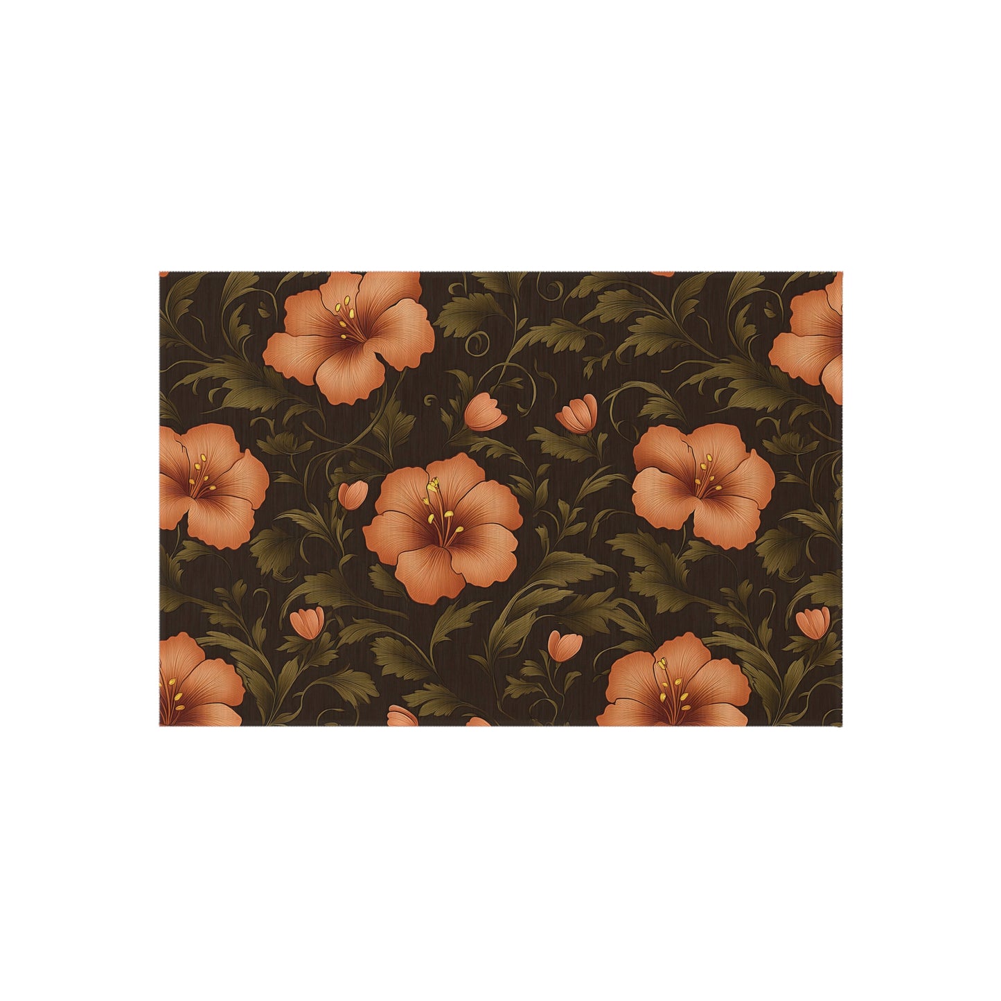 Vibrant Floral Outdoor Rug, Cozy Porch Mat, Boho Garden Decor, Picnic Flooring, Stylish Patio Area Rug, Seasonal Outdoor Living