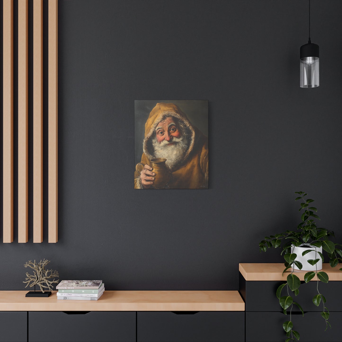 Tavern Santa Matte Canvas, Stretched, 1.25"