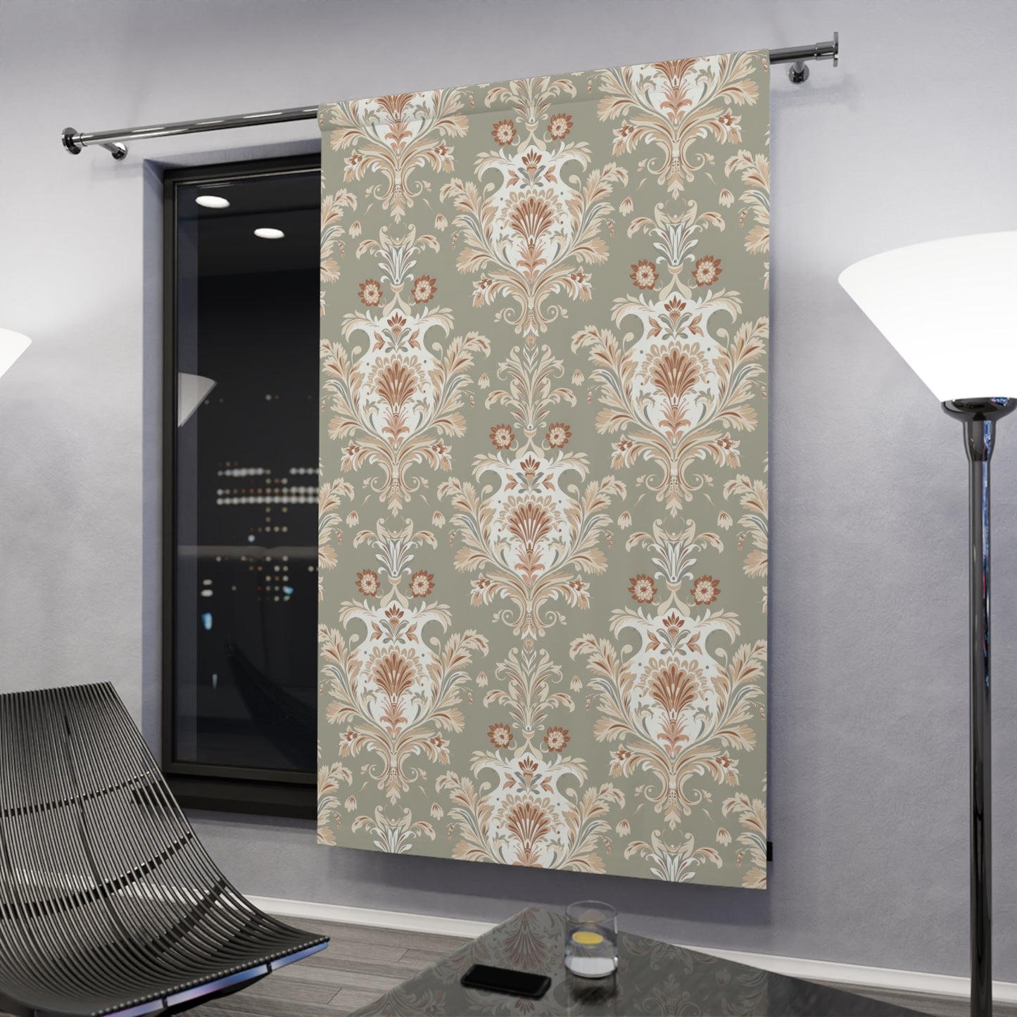 Elegant Floral Window Curtain - Bohemian Style Home Decor