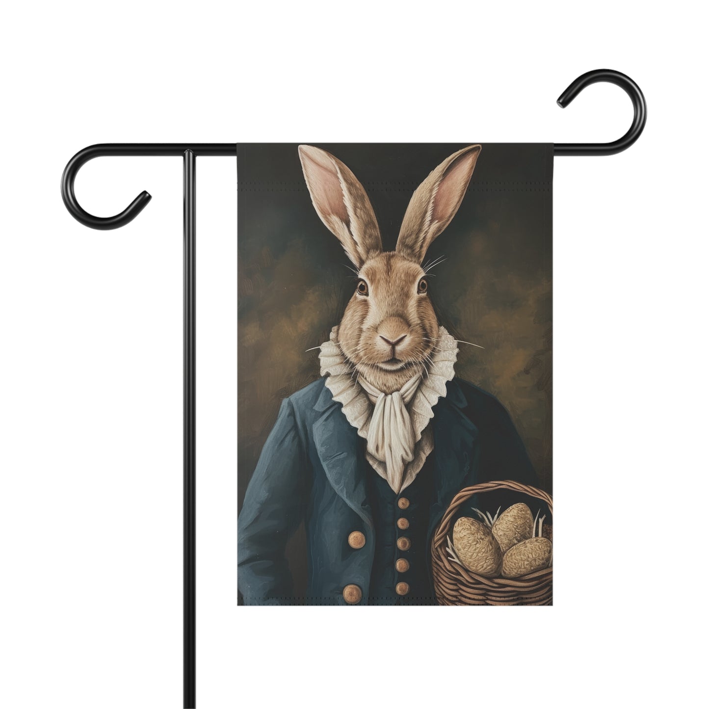 Whimsical Easter Garden Banner with Dapper Rabbit Design