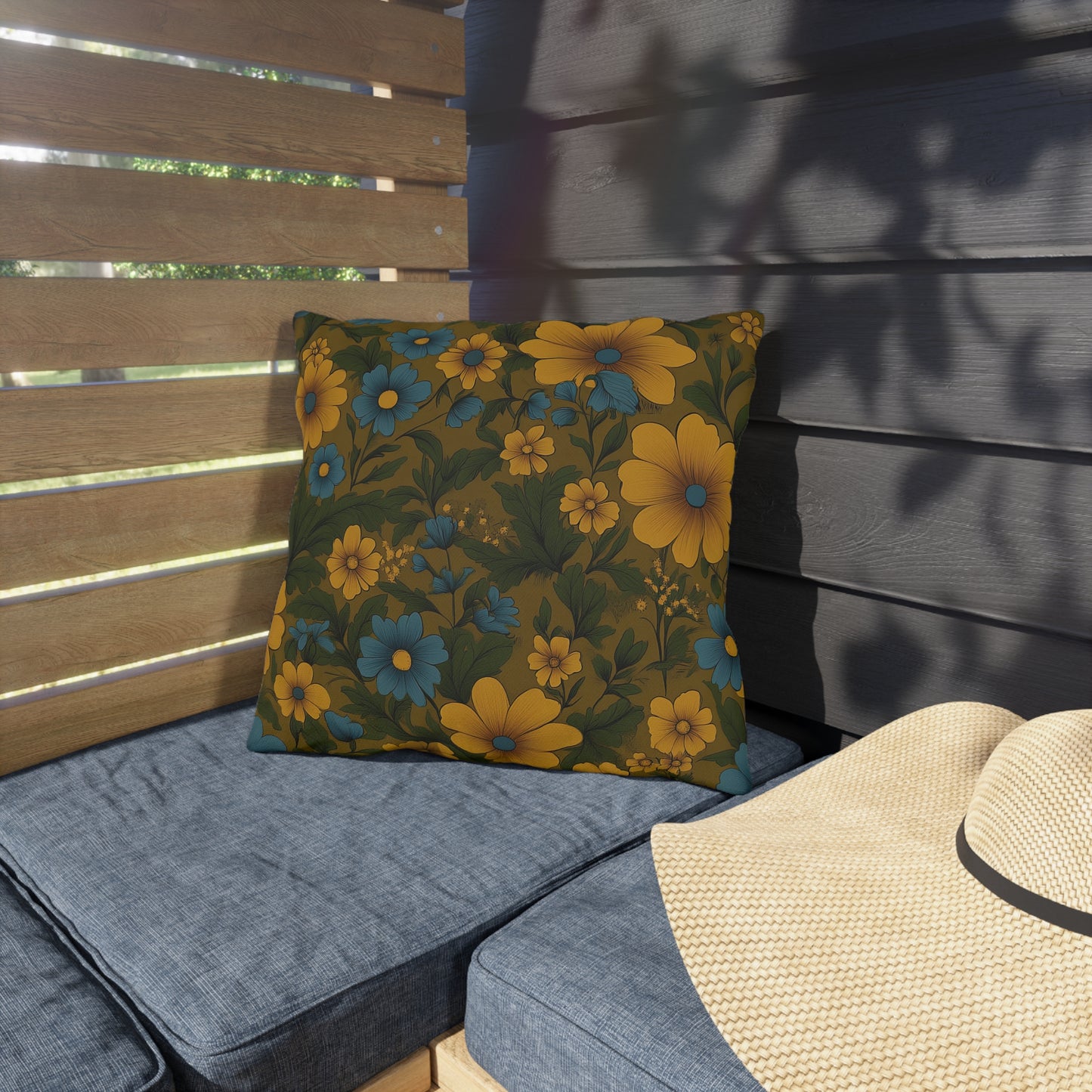 Bohemian Floral Outdoor Pillows, Vibrant Garden Decor, Patio Accessories, Spring/Summer Vibes, Outdoor Seating Style