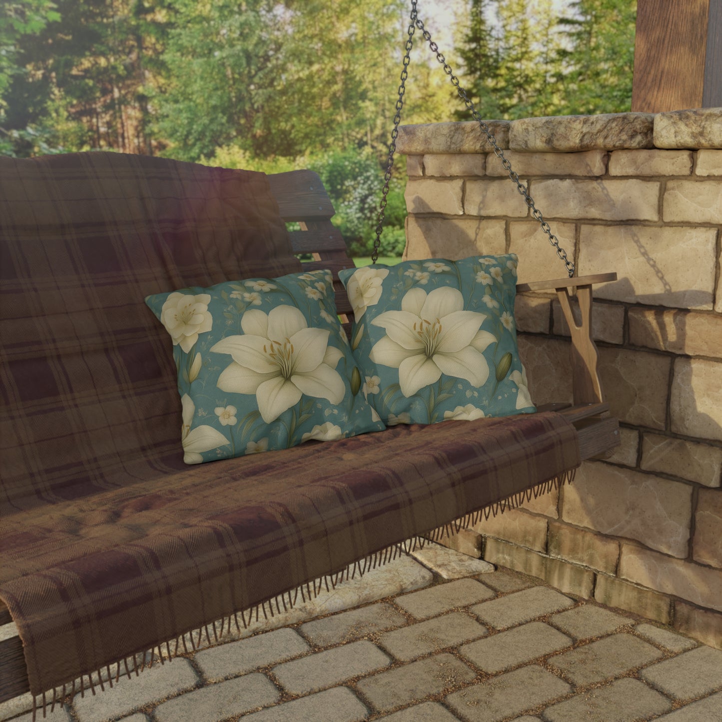 Serene Floral Outdoor Pillows - Garden Decor, Patio Cushion, Spring Vibes, Home Accents, Nature Inspired
