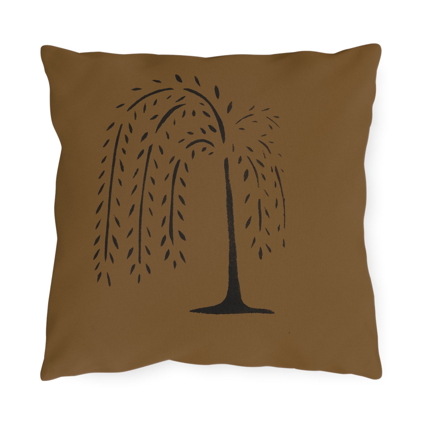 Willow Black on Dark Gold Outdoor Pillows