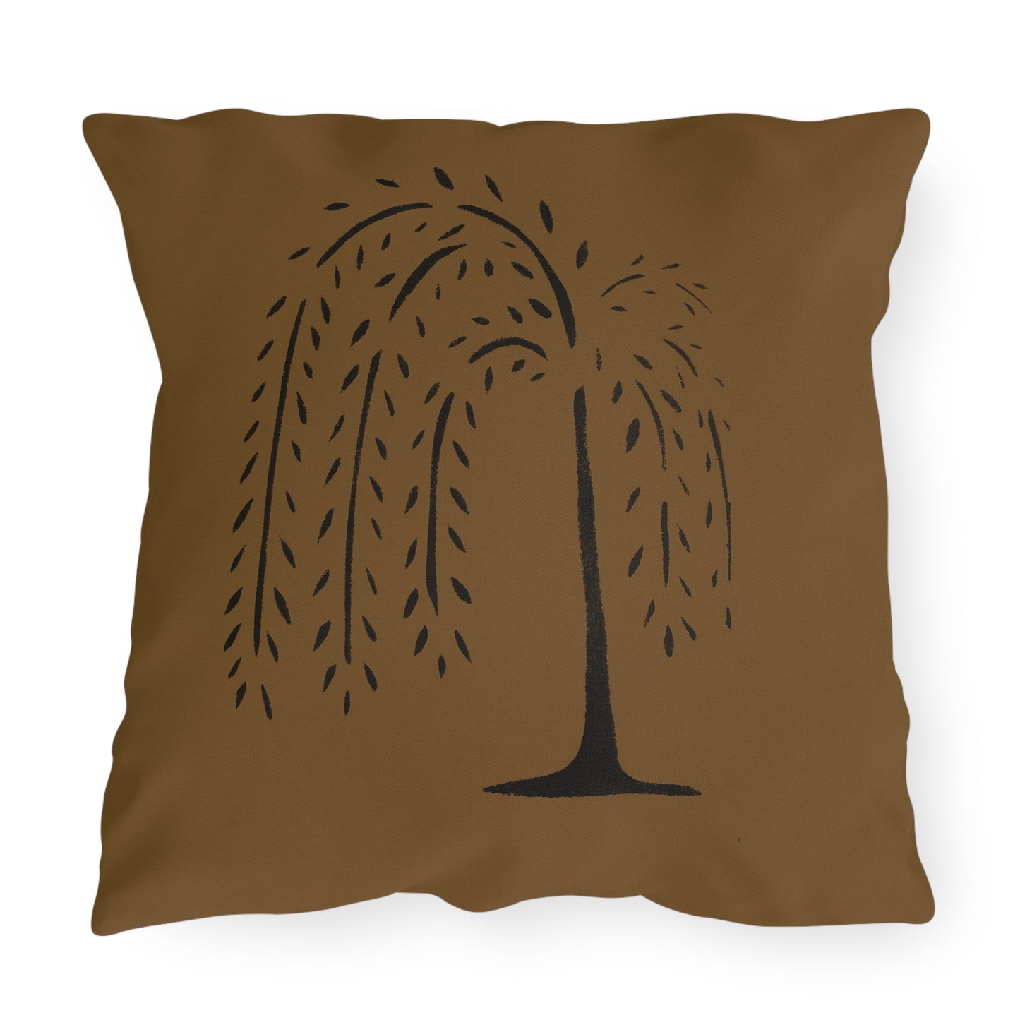 Willow Black on Dark Gold Outdoor Pillows