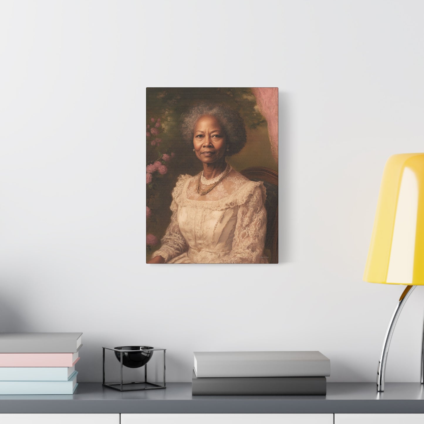 Elegant Canvas Wall Art, Vintage Portrait, Home Decor, Gift for Art Lovers, Bohemian Style, Heritage Art