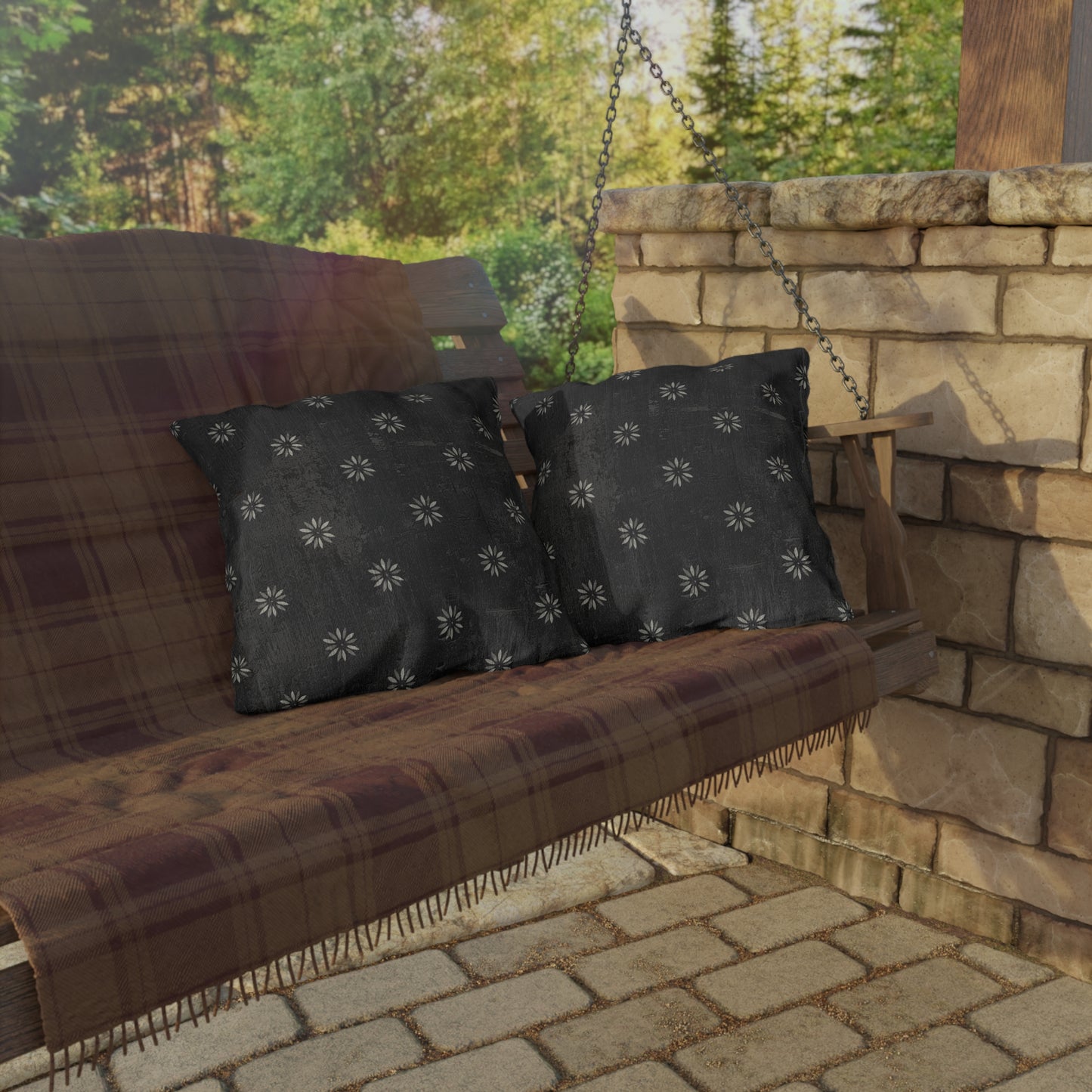 Boho Outdoor Pillows with Floral Design for Cozy Patio Decor