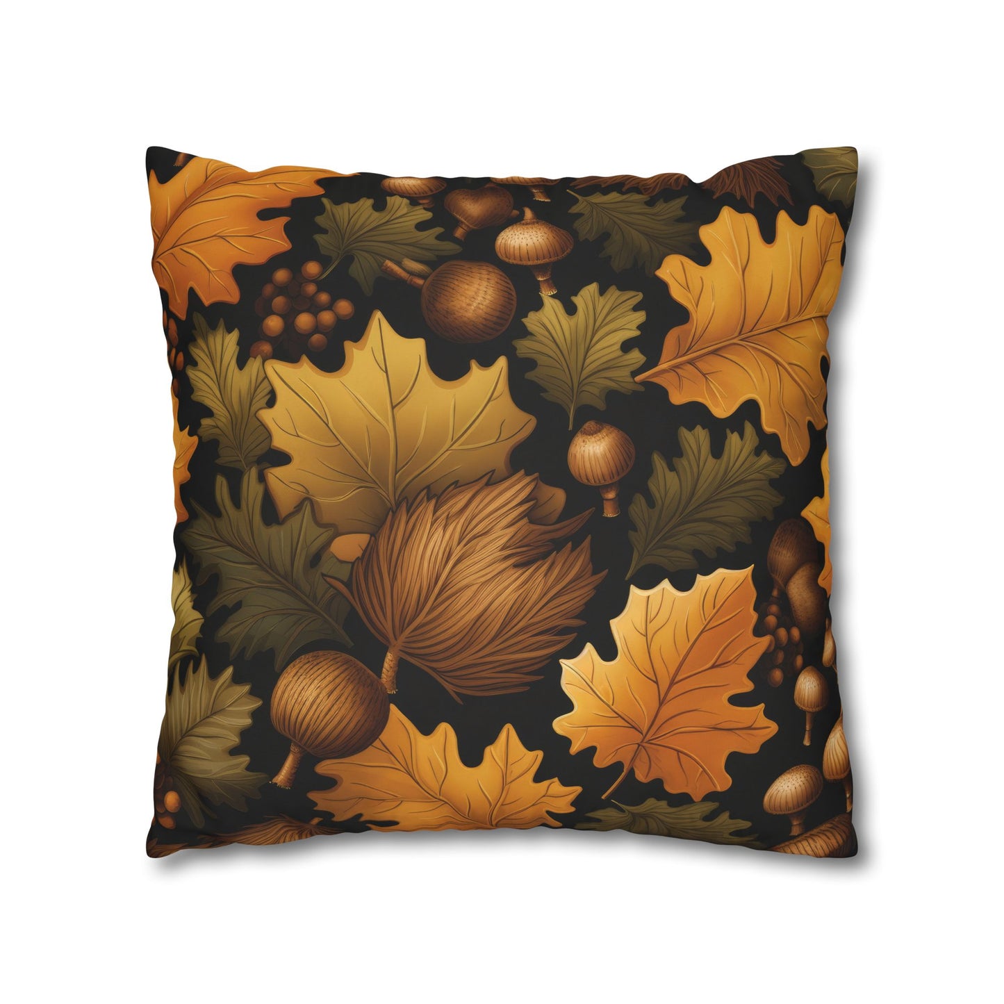 Fall Foliage Square Poly Canvas Pillowcase