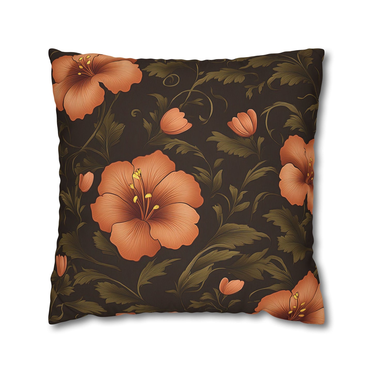 Floral Boho Pillowcase - Cozy Floral Decor for Home, Vintage Gift, Spring Decor, Sofa Cushion Cover, Bohemian Style