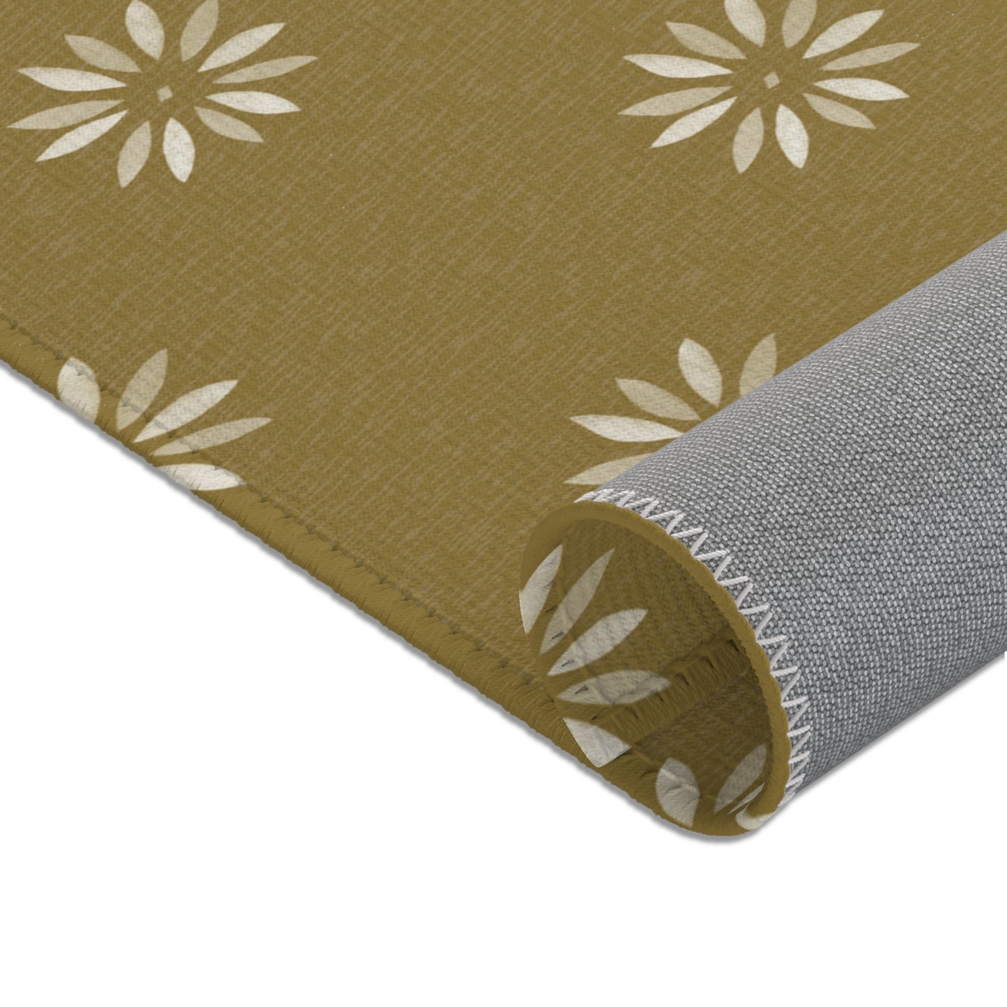Cream on light greenish/ Gold Area Rugs