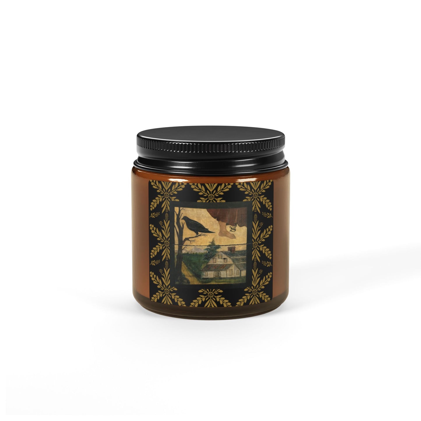 Crow's Foot Inn Scented Soy Candle (Multi-Size, Amber Jar)